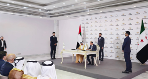 بحضور الرئيس الشرع.. توقيع اتفاقية بين الهيئة العامة للمنافذ البرية والبحرية وشركة موانئ دبي العالمية